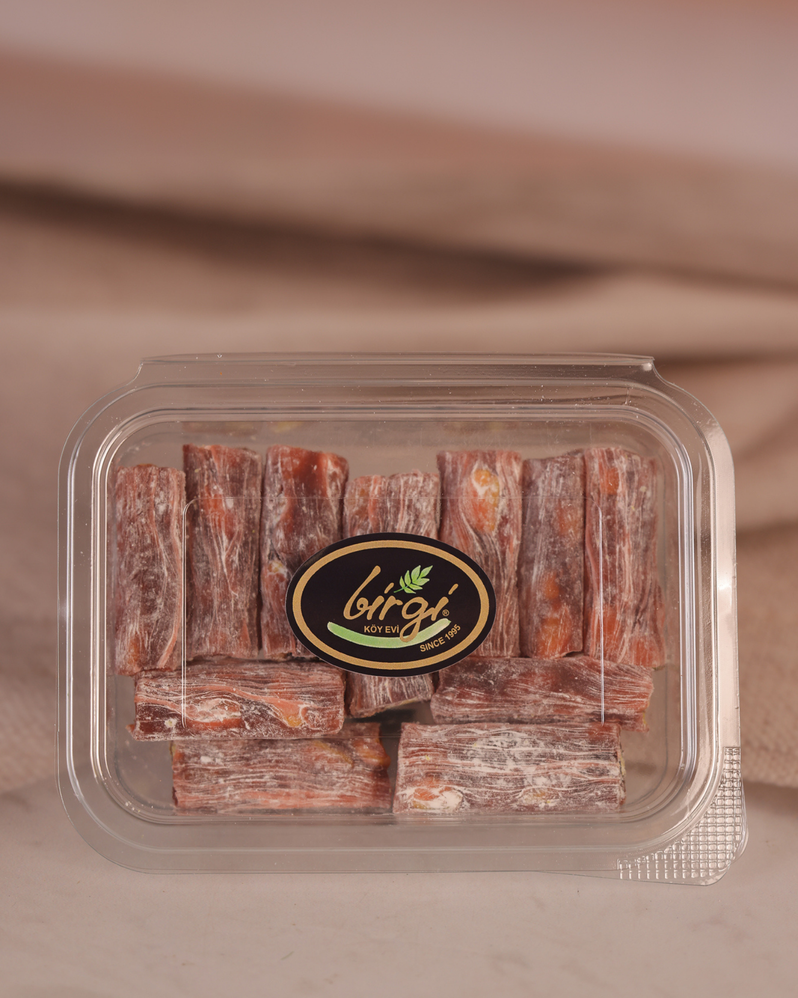 Birgi Köy EviLOKUMLARBirgi Köy Evi Narlı ve Antep Fıstıklı Parmak Lokum (200 gr)