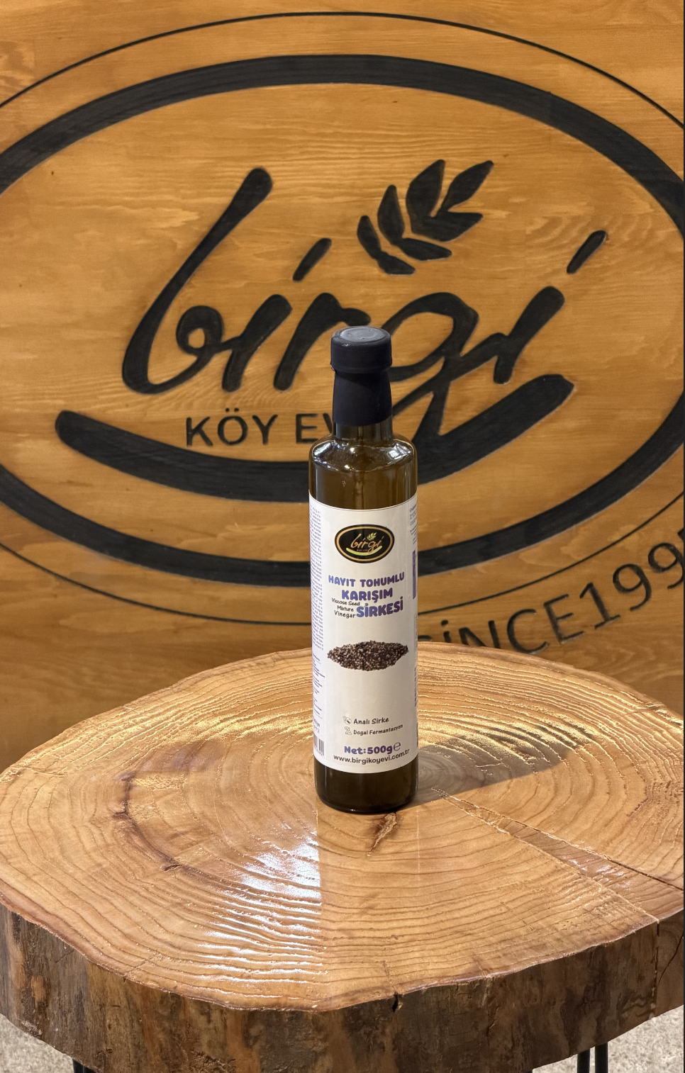 Birgi Köy EviSİRKELERHayıt Tohumlu Karışım Doğal Fermente Sirke – 500 gr