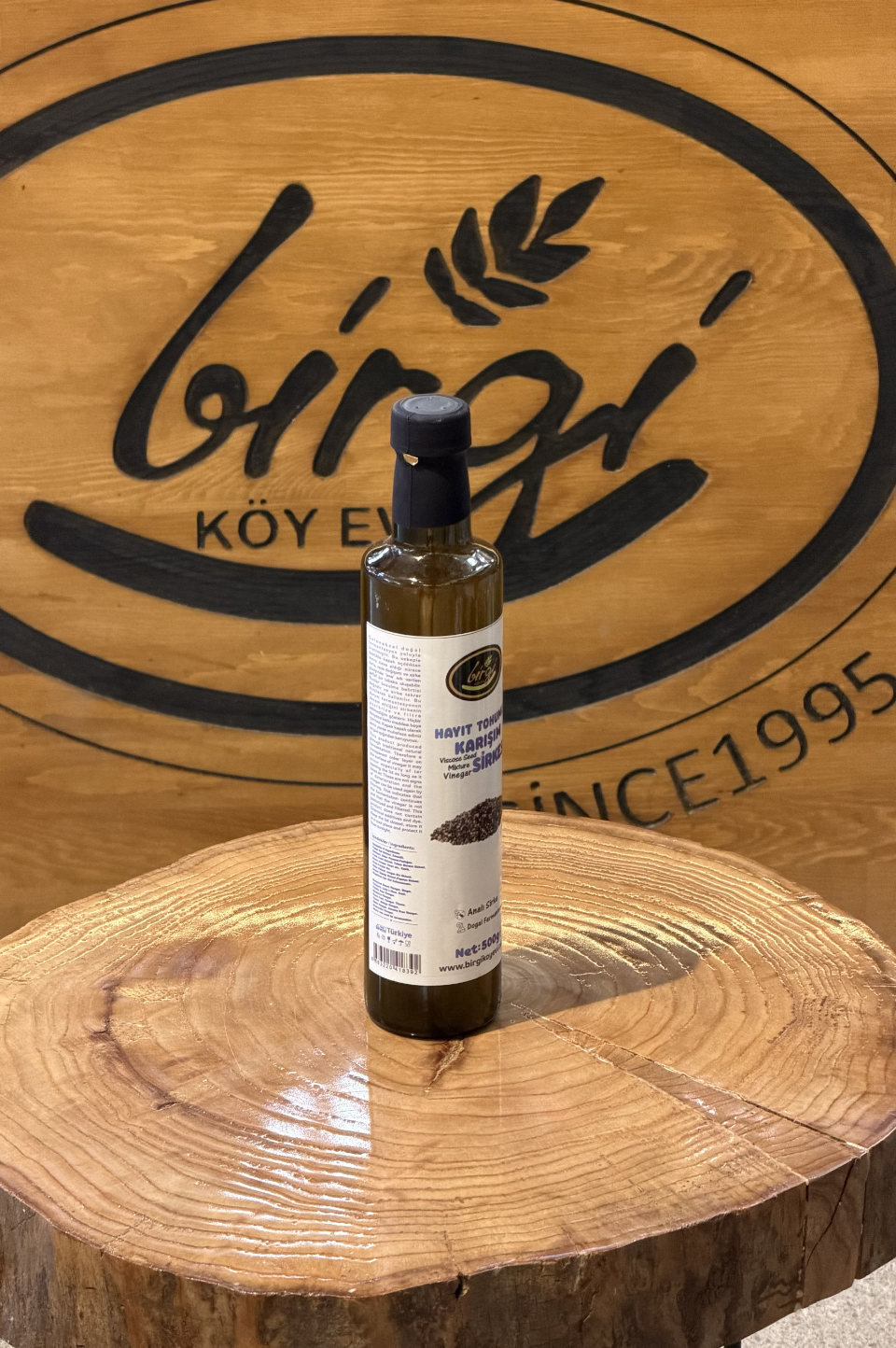 Birgi Köy EviSİRKELERHayıt Tohumlu Karışım Doğal Fermente Sirke – 500 gr