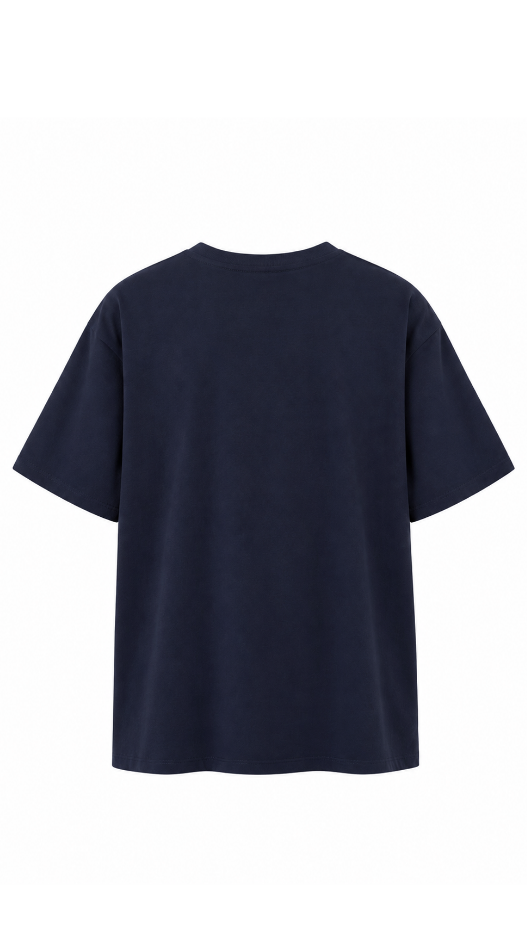 Kadın Lacivert Kısa Kollu Oversize Basic T-shirt
