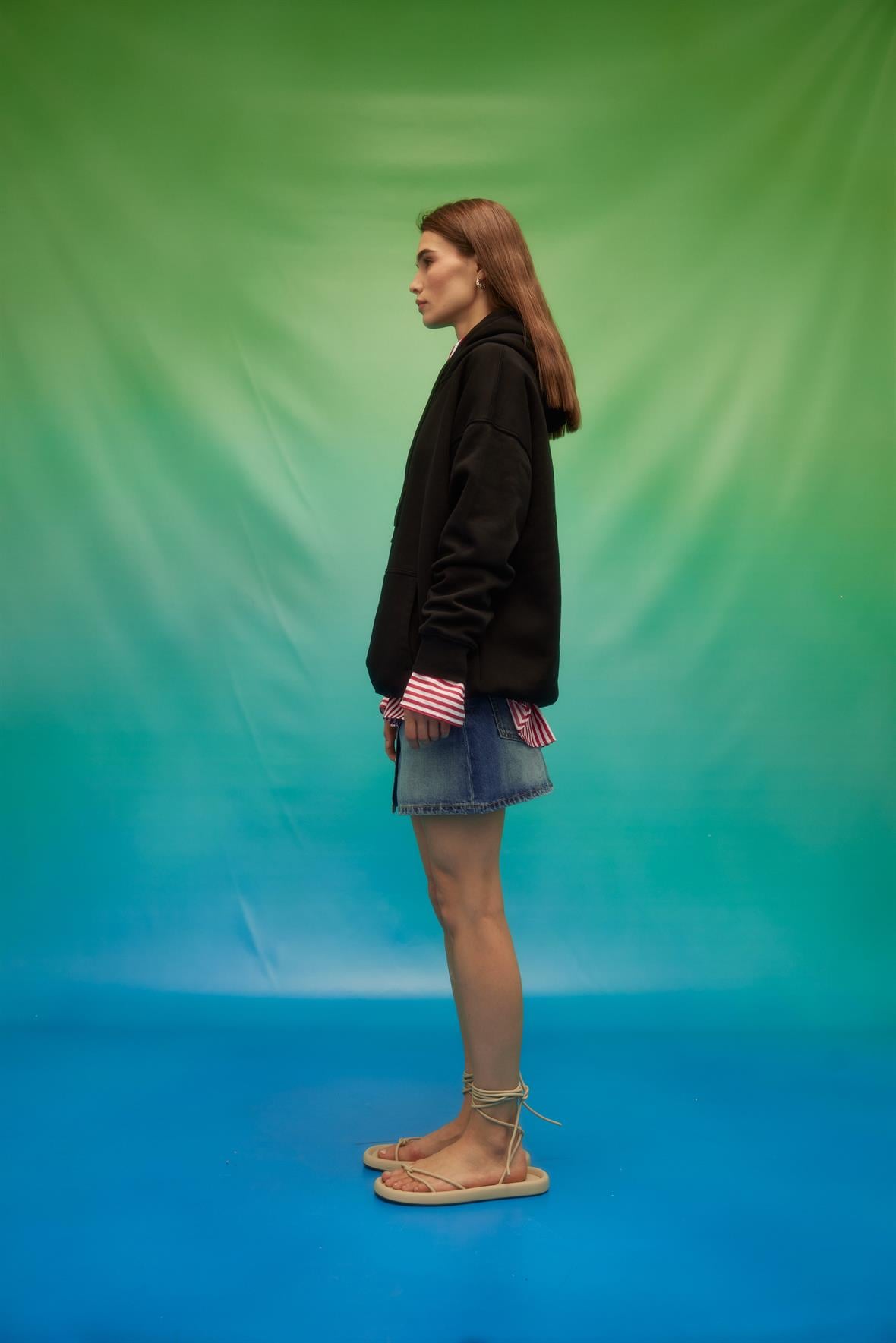 Oversize Kapüşonlu Sweatshirt