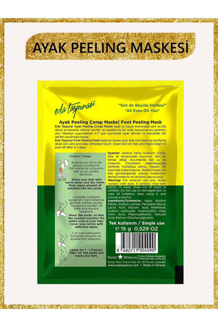Eda Taşpınar Ayak Peeling Maske