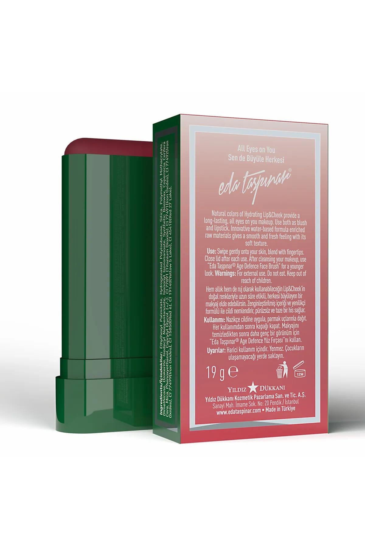 Lip & Cheek Cream Blush Stick - CHERRY BELLE