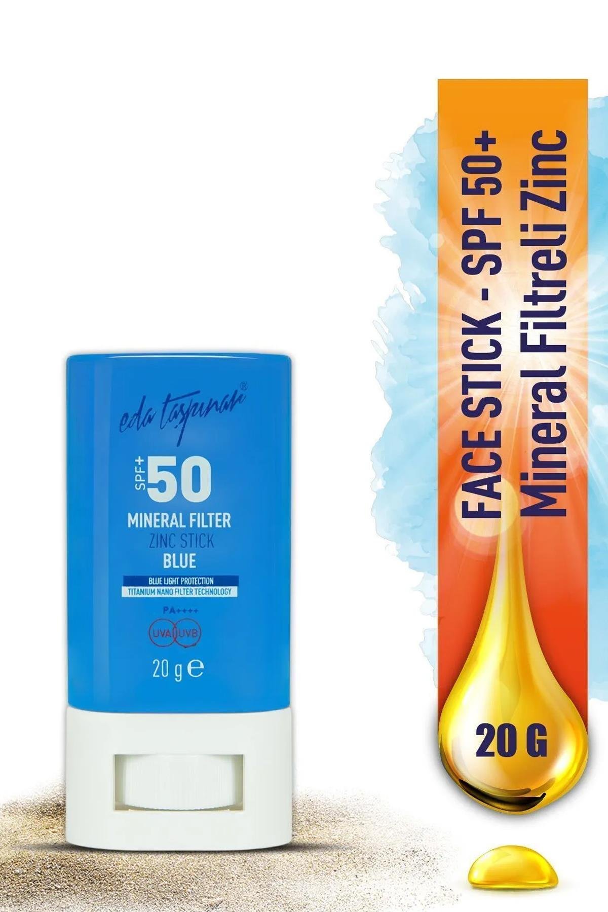 SPF 50+ Mineral Filtreli Mavi Zinc Stick