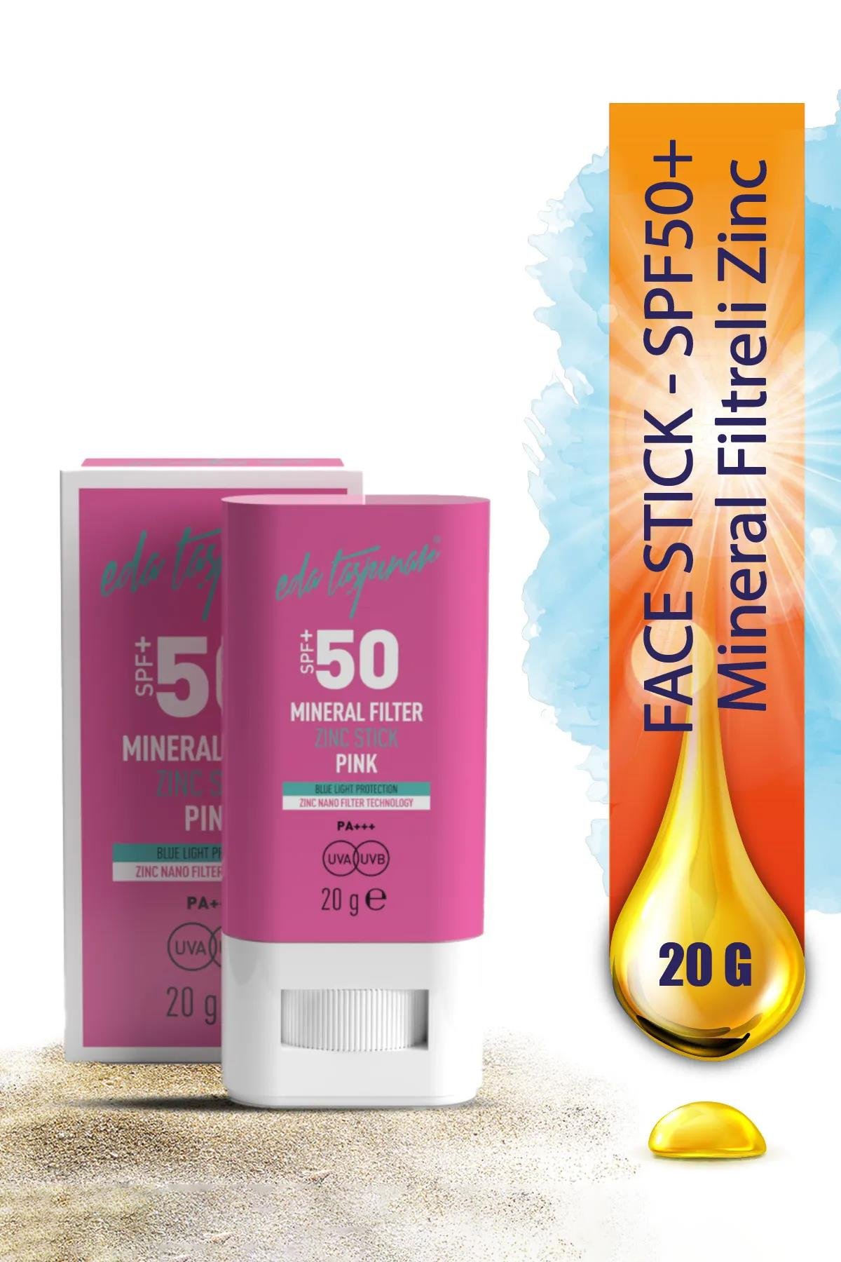 SPF 50+ Mineral Filtreli Pembe Zinc Stick