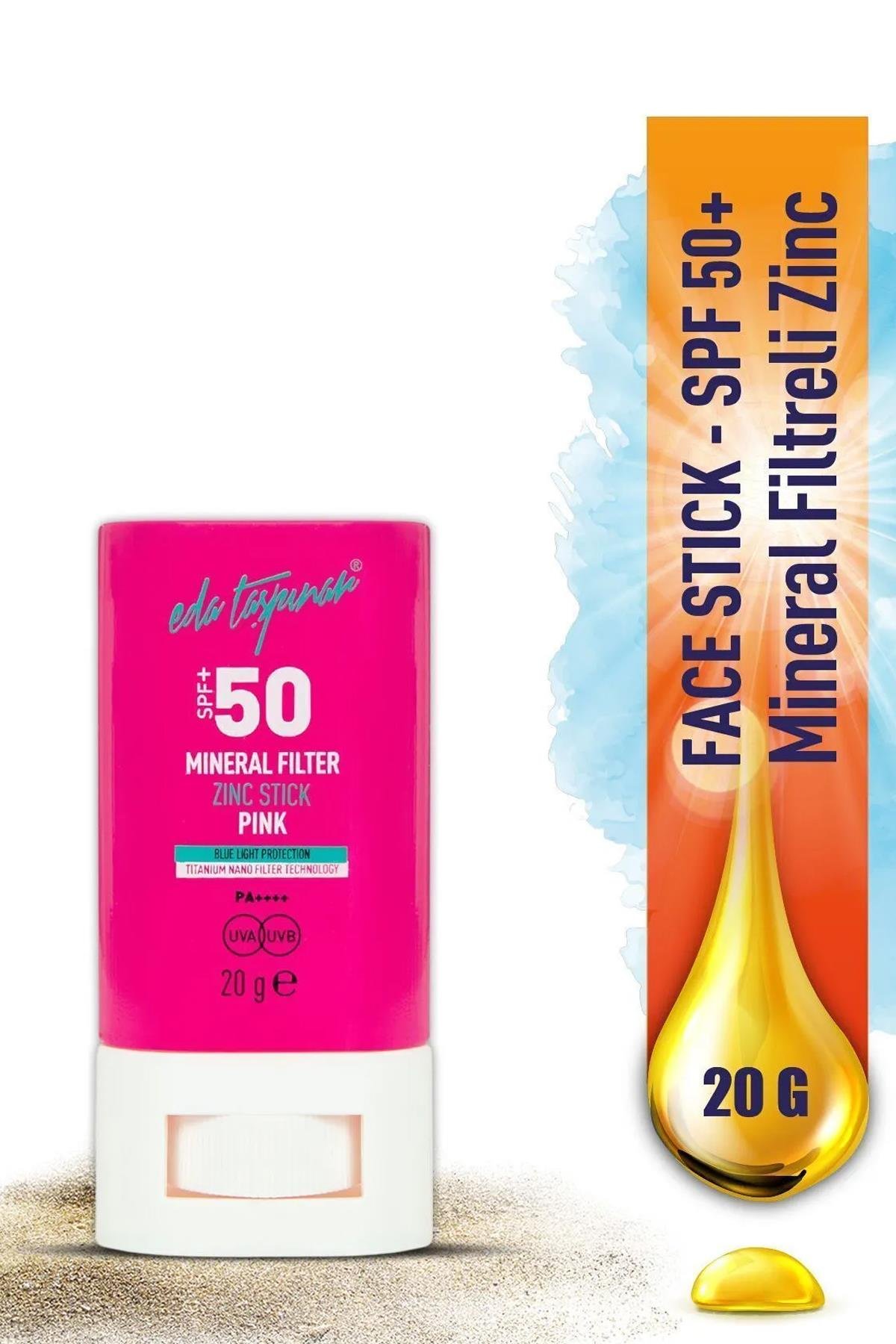 SPF 50+ Mineral Filtreli Pembe Zinc Stick