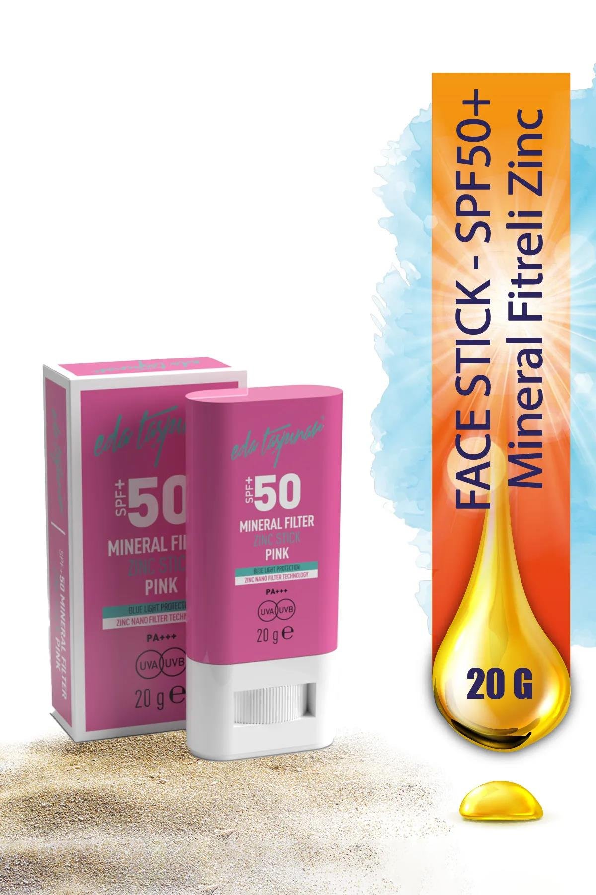 SPF 50+ Mineral Filtreli Pembe Zinc Stick