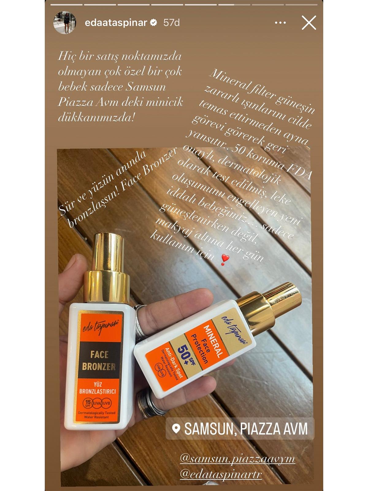 Yüz Bronzlaştırıcı Spf15 Yüz Güneş Kremi 50 ml