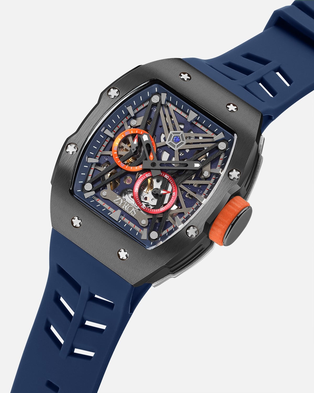 ZYROS Lacivert Silikon Kordon Automatic Erkek Saati