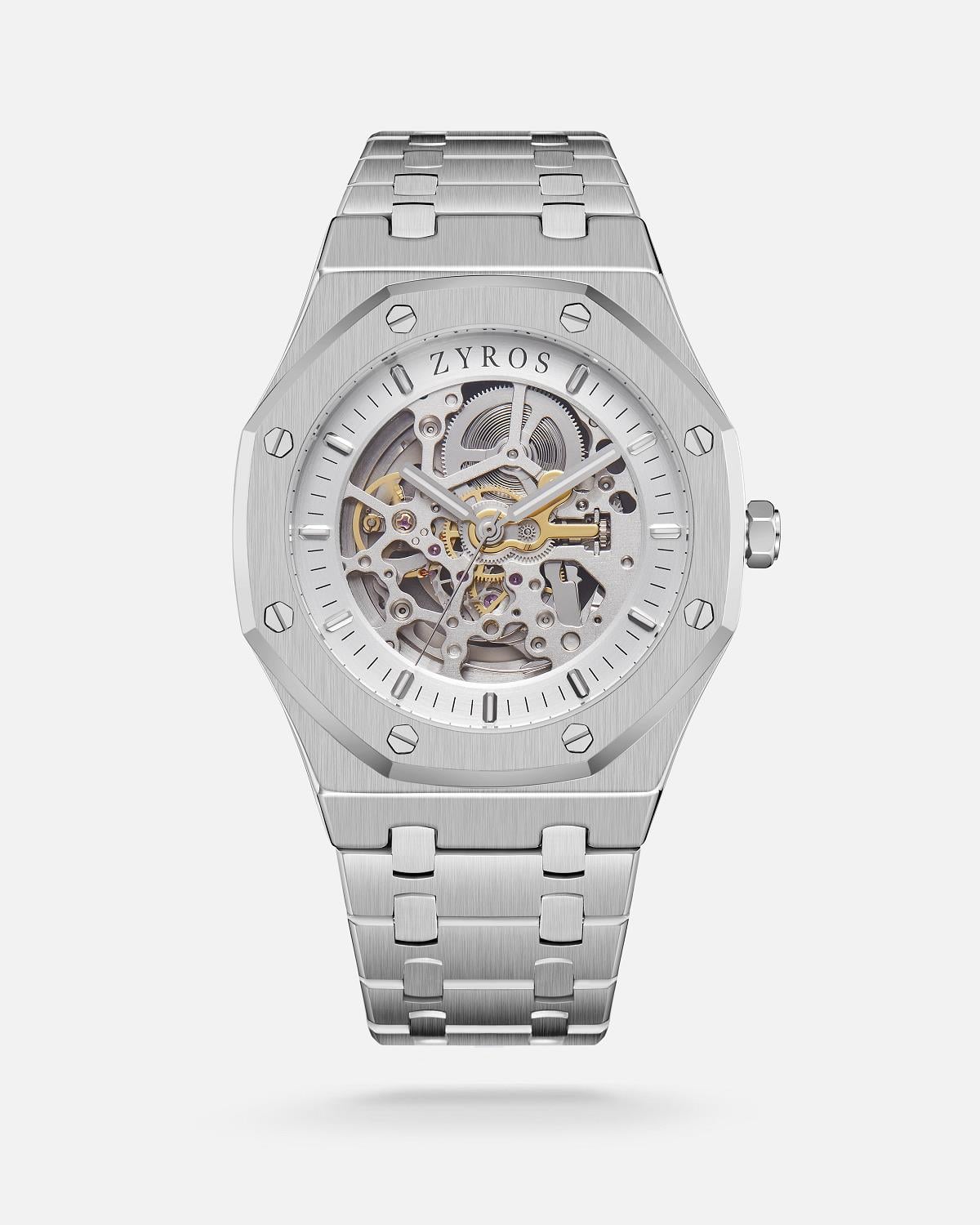 ZYROS Silver Çelik Kordon Automatic Erkek Saati 