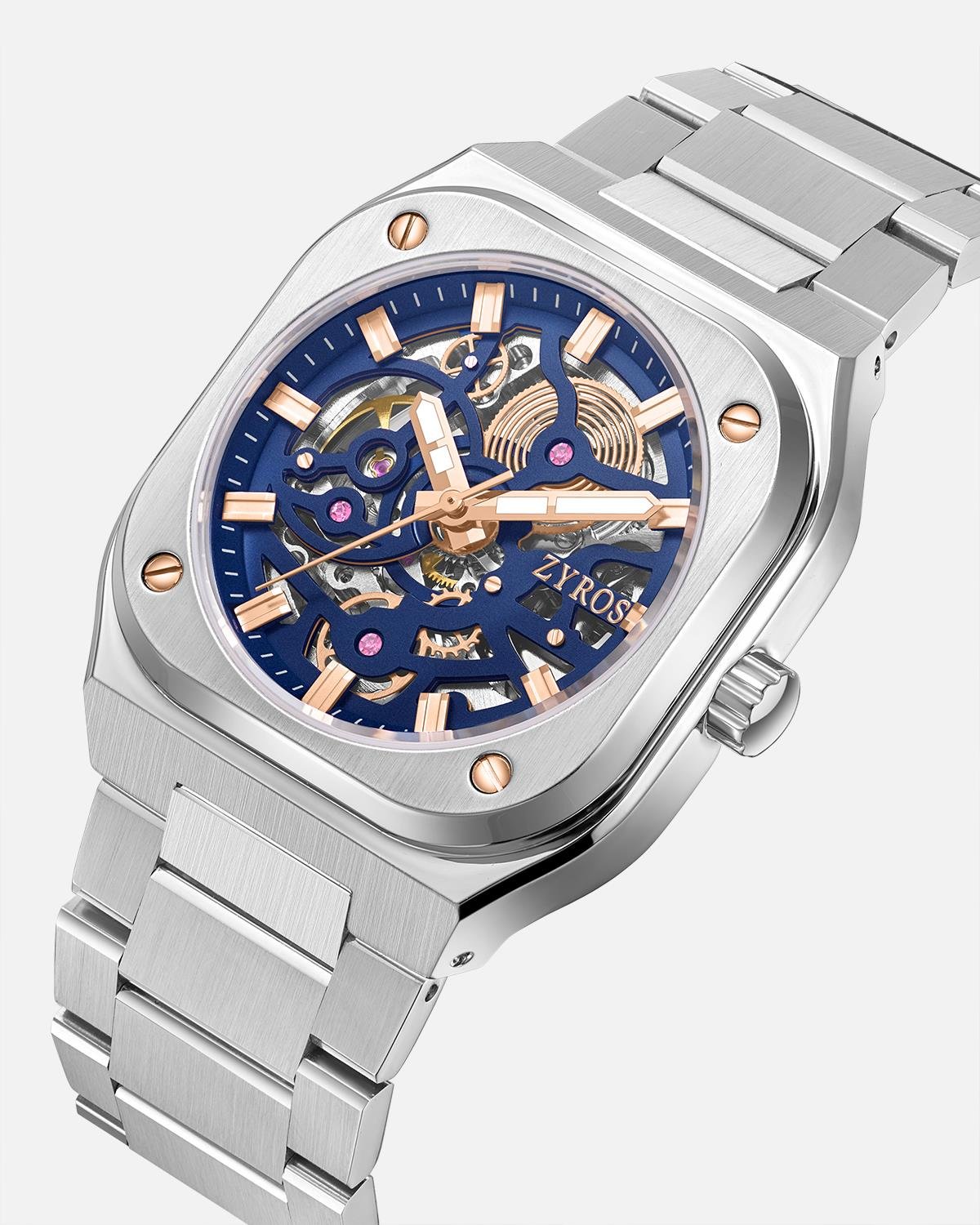 ZYROS Silver Çelik Kordon Automatic Erkek Saati