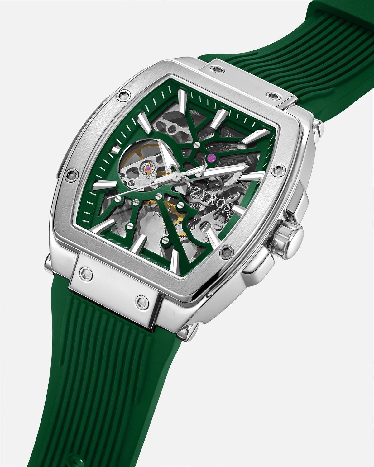 Zyros Yeşil Silikon Kordon Automatic Erkek Kol Saati