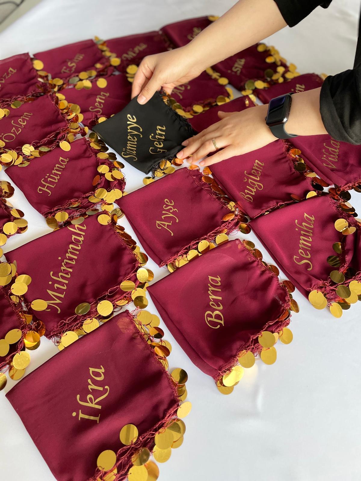 10 ADET İSİM BASKILI MENDİL