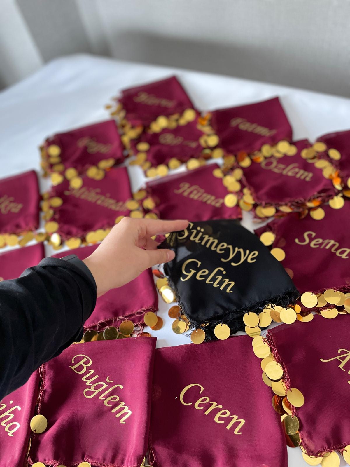 10 ADET İSİM BASKILI MENDİL