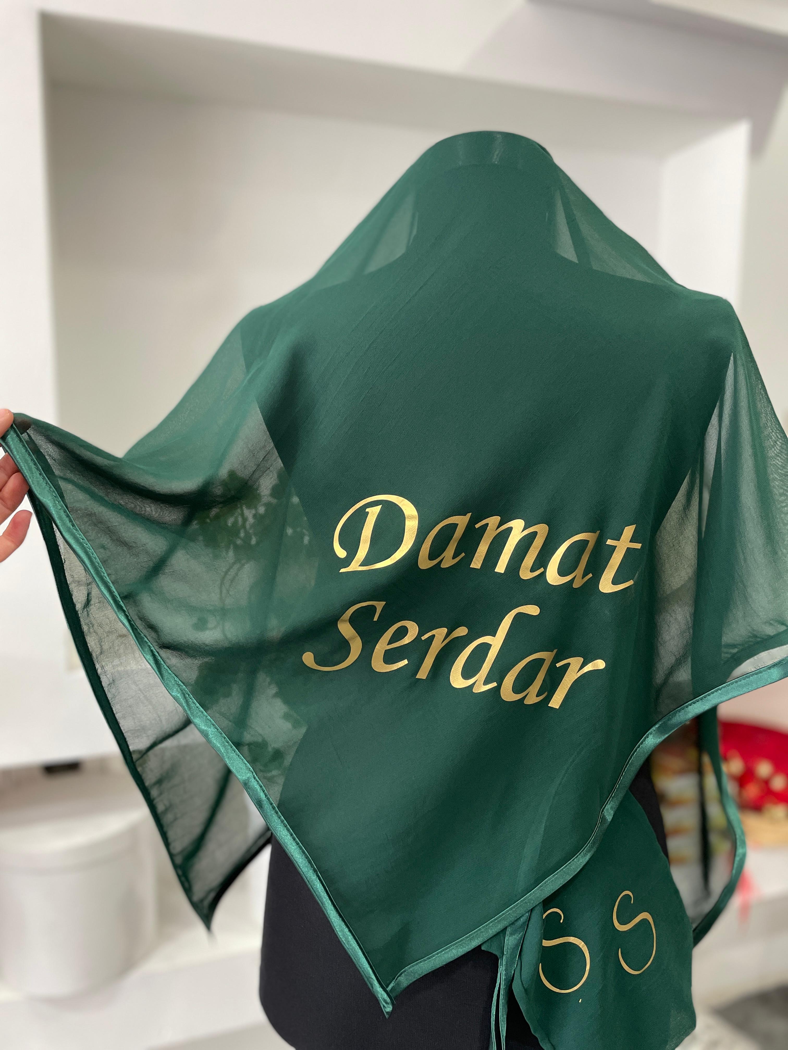 BASKILI DAMAT ÖRTÜSÜ VE ELDİVENİ