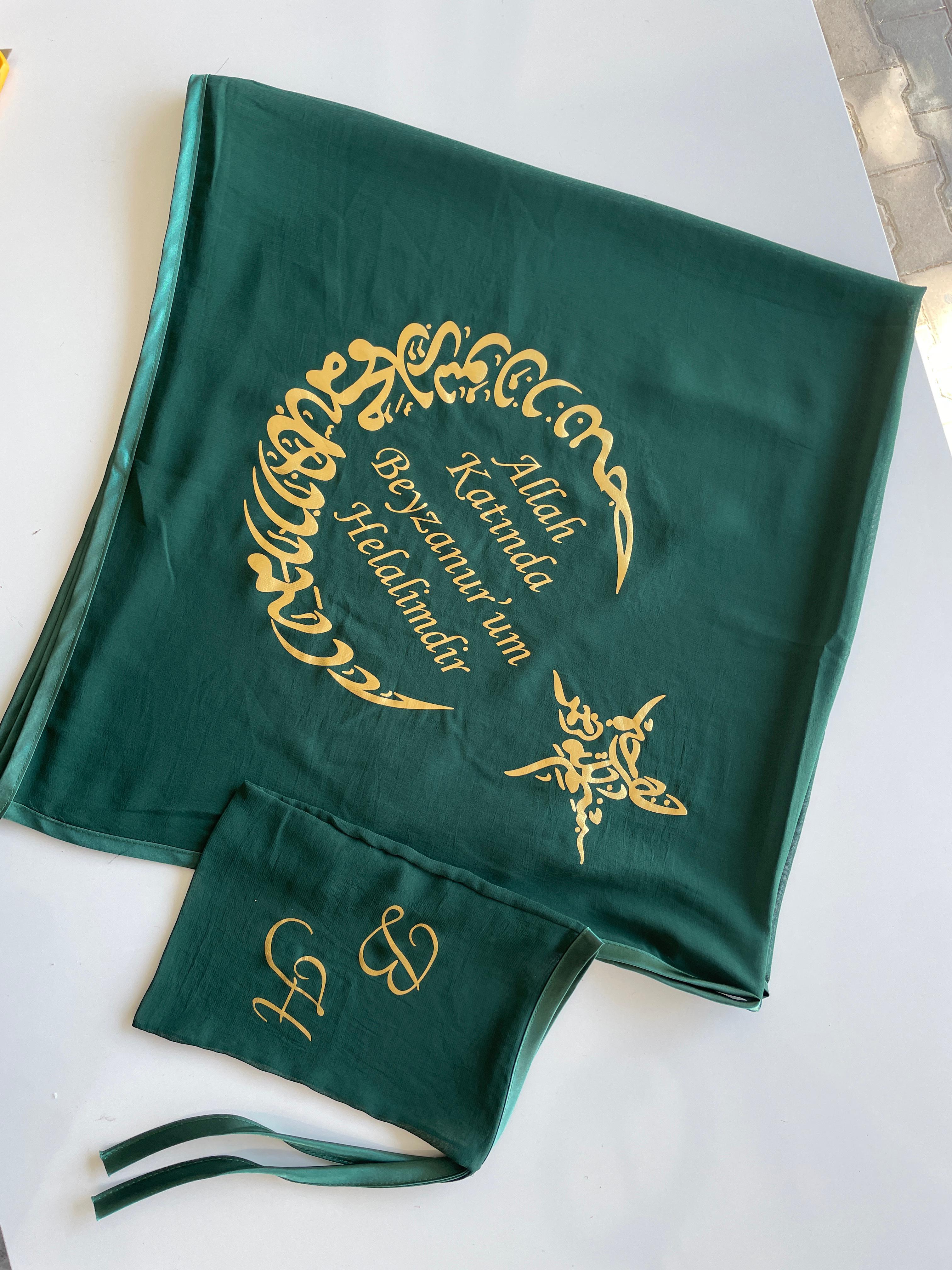 BASKILI DAMAT ÖRTÜSÜ VE ELDİVENİ