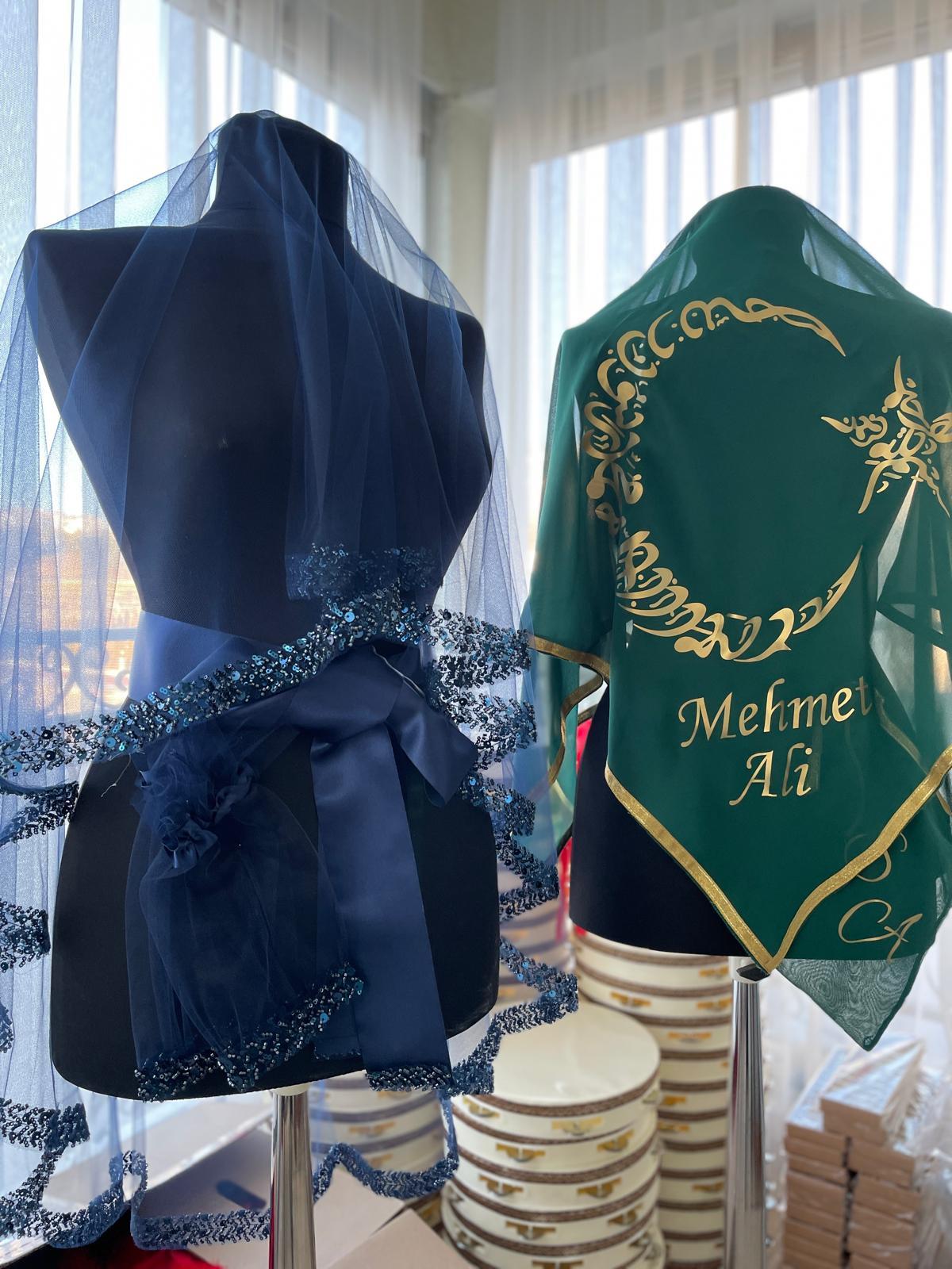 GELİN DUVAK & DAMAT ÖRTÜSÜ SETİ