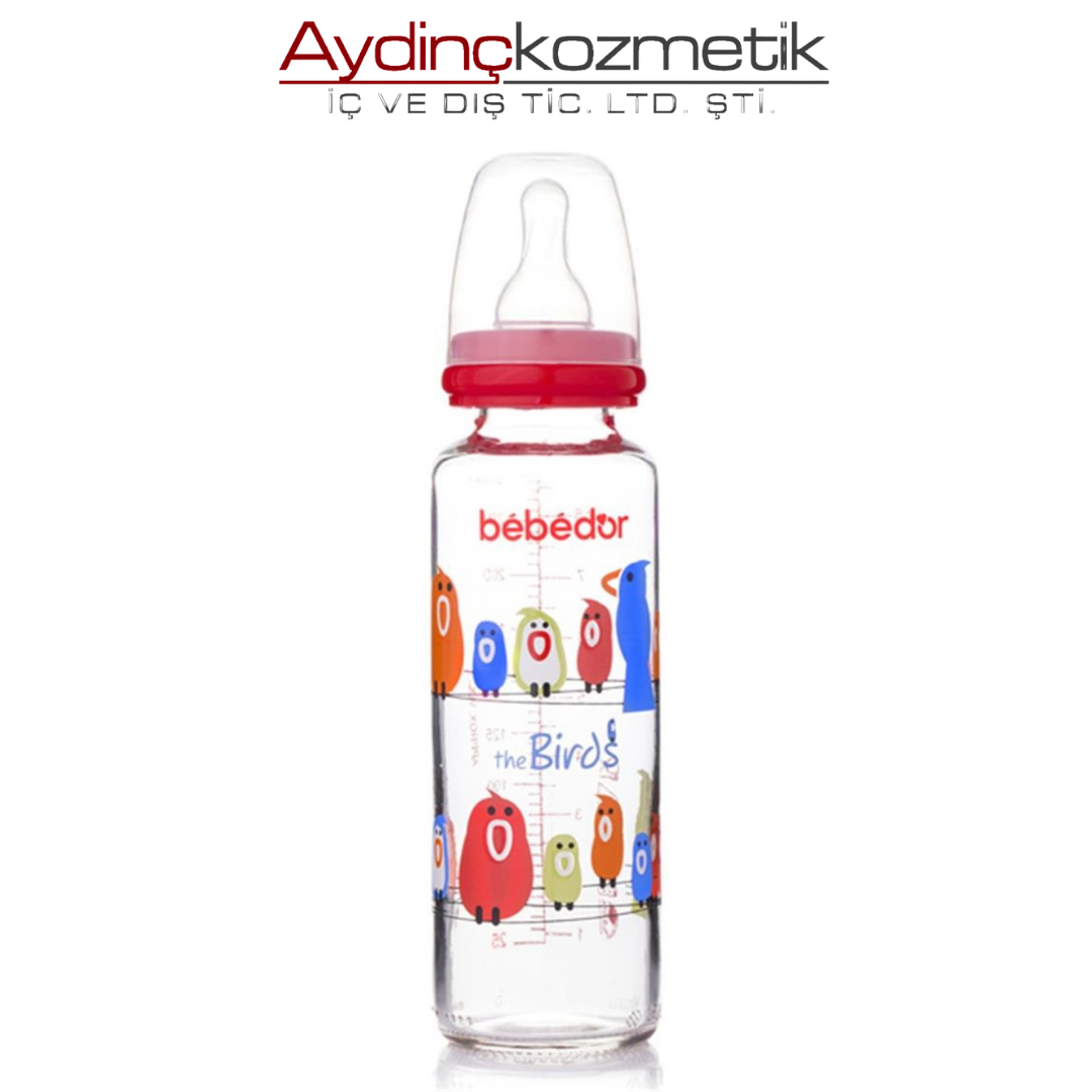 BEBEDOR BİBERON 250ML CAM DESENLİ  ORTA AKIŞ