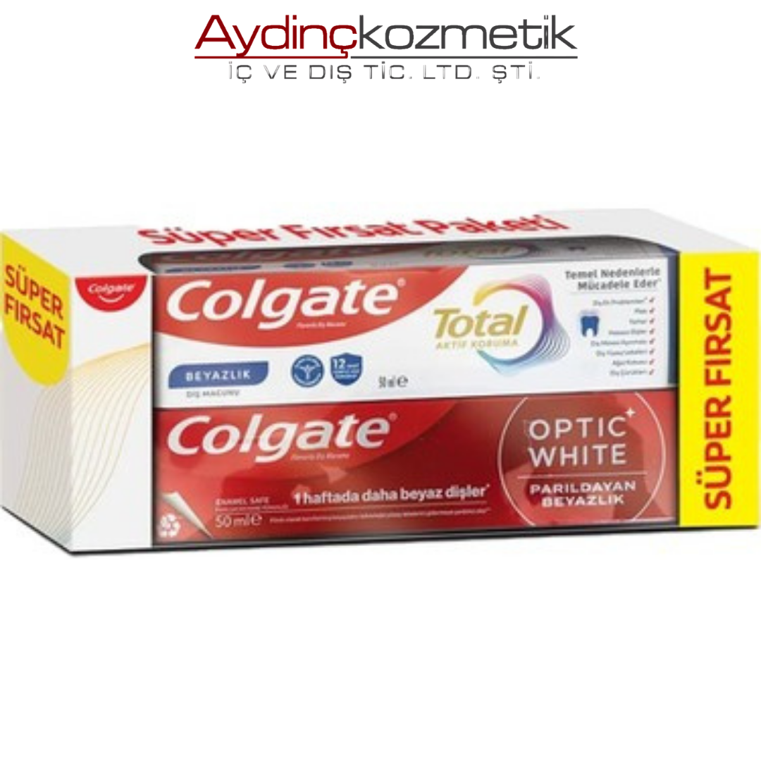 Colgate Dış Macunu Optıc Whıte 50Ml+Total 50Ml 