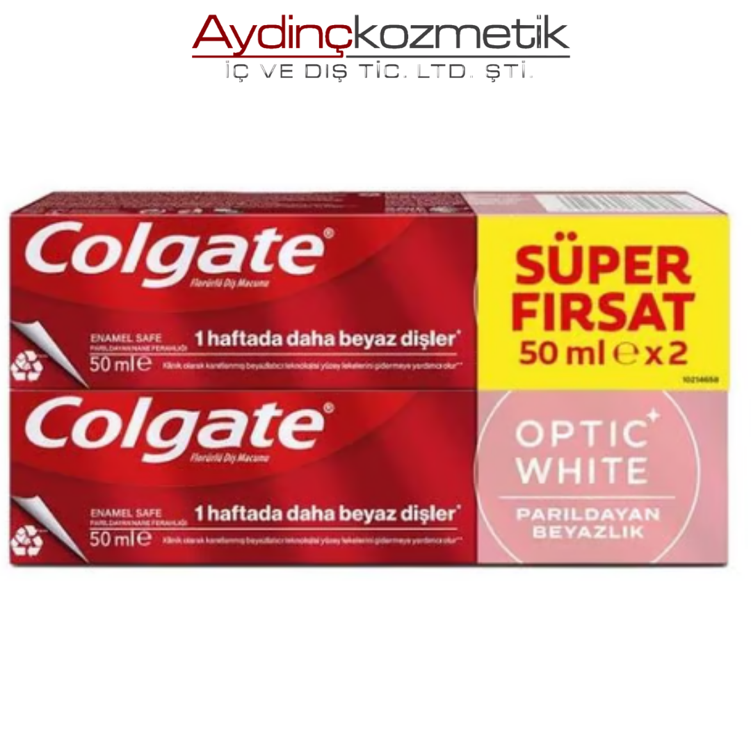 COLGATE MACUN OPTİK BEYAZ 50ML+50ML