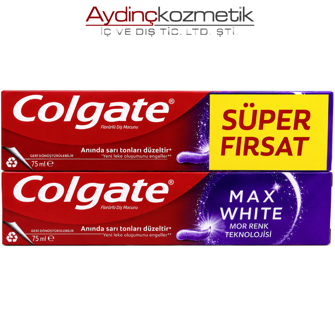 Colgate Max White Mor Diş Macunu 75 ml 2'li