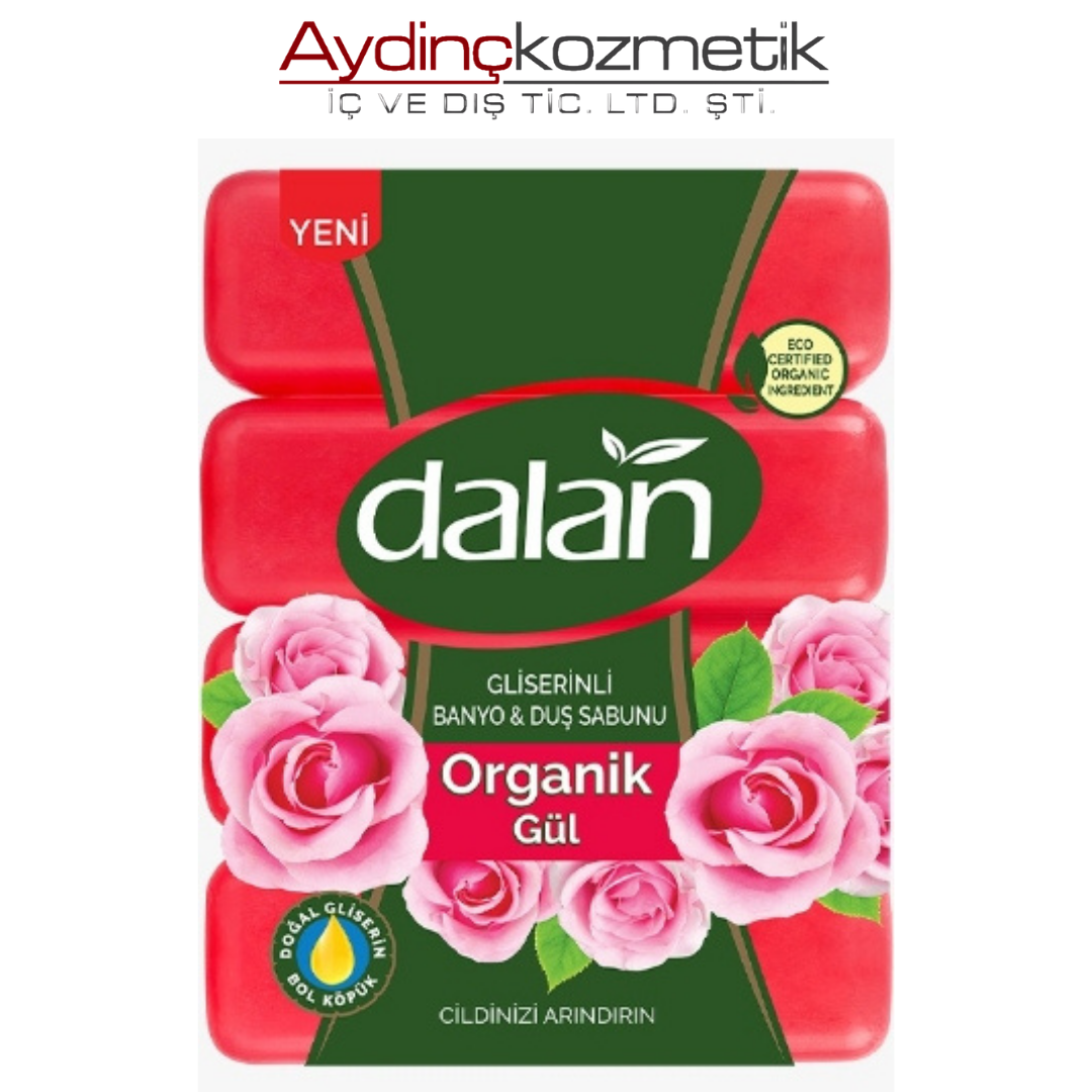 Dalan Sabun Gliserinli 4 X 600 g Organik Gül