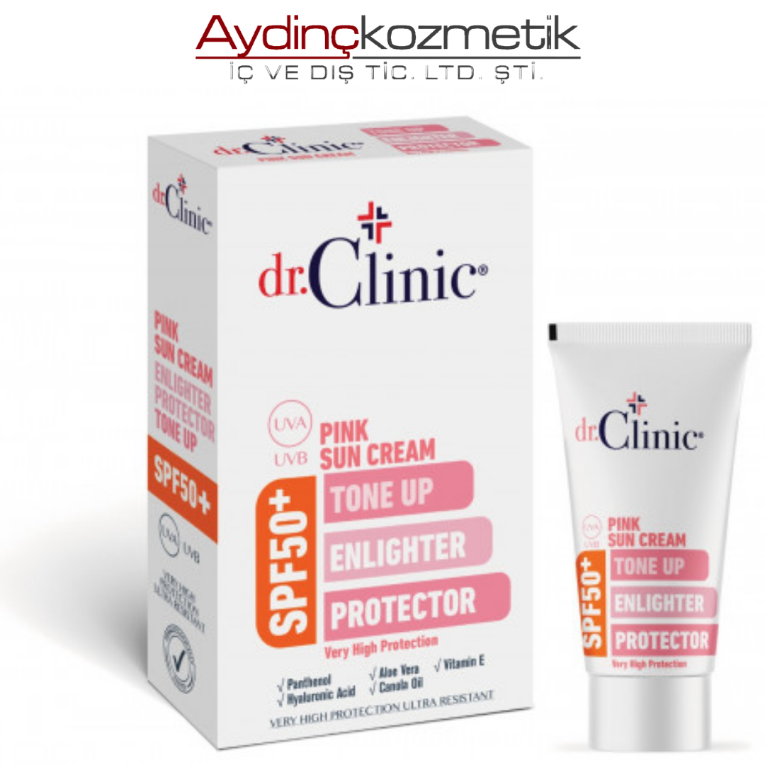 Dr.Clinic Pink SunScreen SPF 50+ Aydınlatıcı Koruyucu Ton Eşitleyici Güneş Kremi 50 ml
