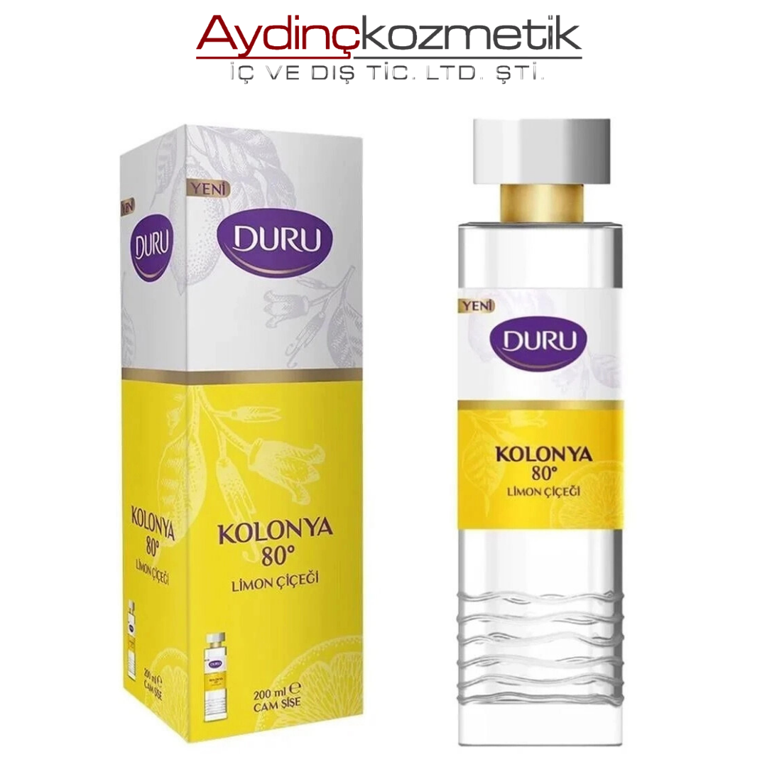 Duru Cam Şişe Limon Kolonyası 200 ml