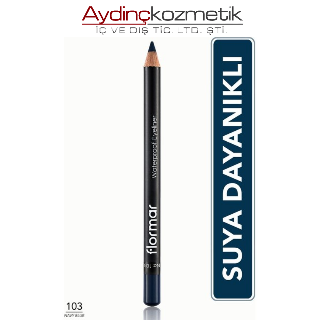 Flormar Suya Dayanıklı ve Yoğun Pigmentli Mat Göz Kalemi 103 Navy Blue