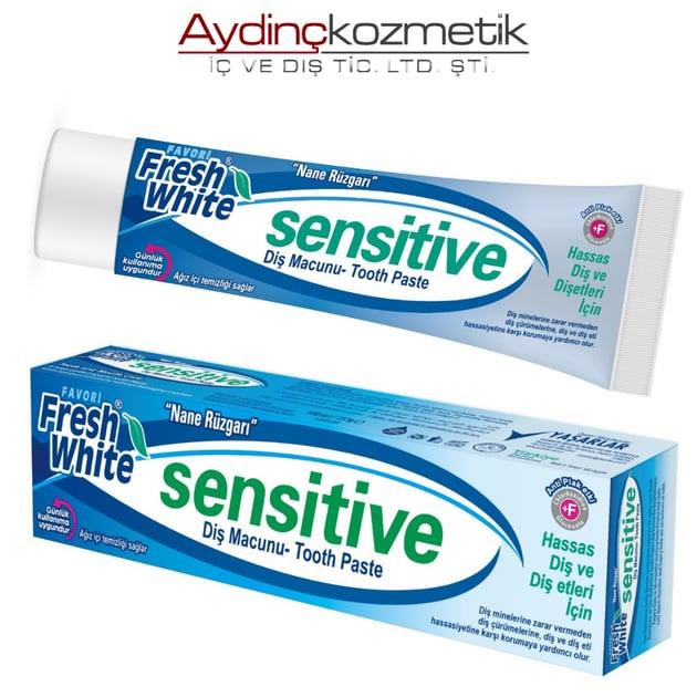 Fresh White Diş Macunu Sensitive Nane Rüzgarı 180 gr