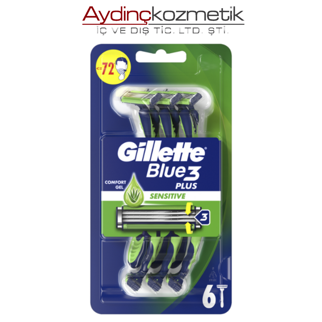 GİLETTE BLU3 PLUS TIRAŞ BICAGI  SENSITIVE 6LI