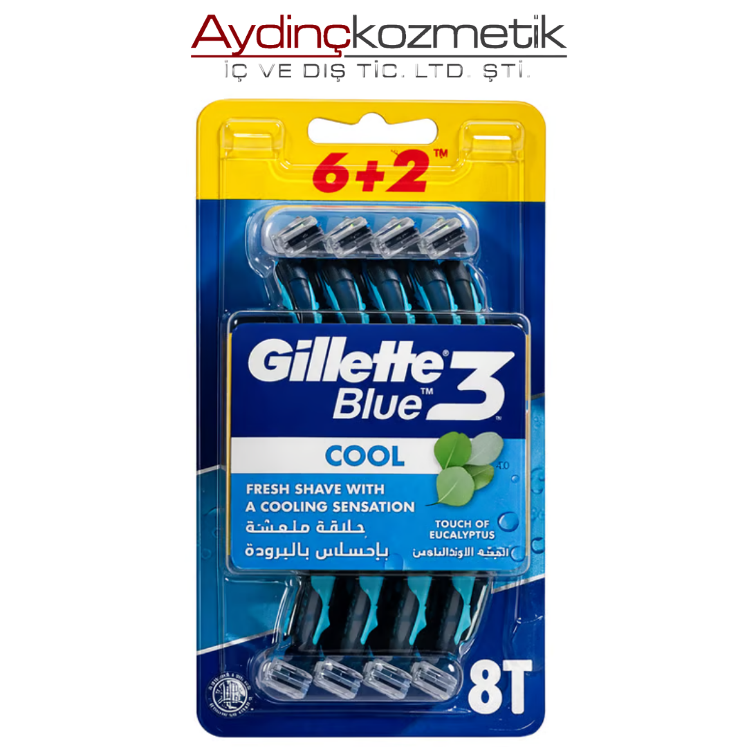 Gillette Blue 3 6+2 Lı Poşet Cool