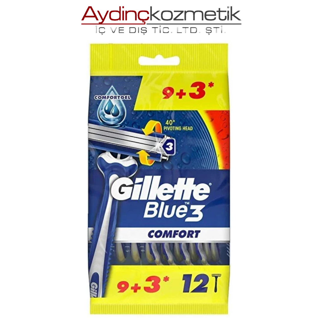 Gillette Blue 3 Tıraş Bıcağı 9+3 Comfort 