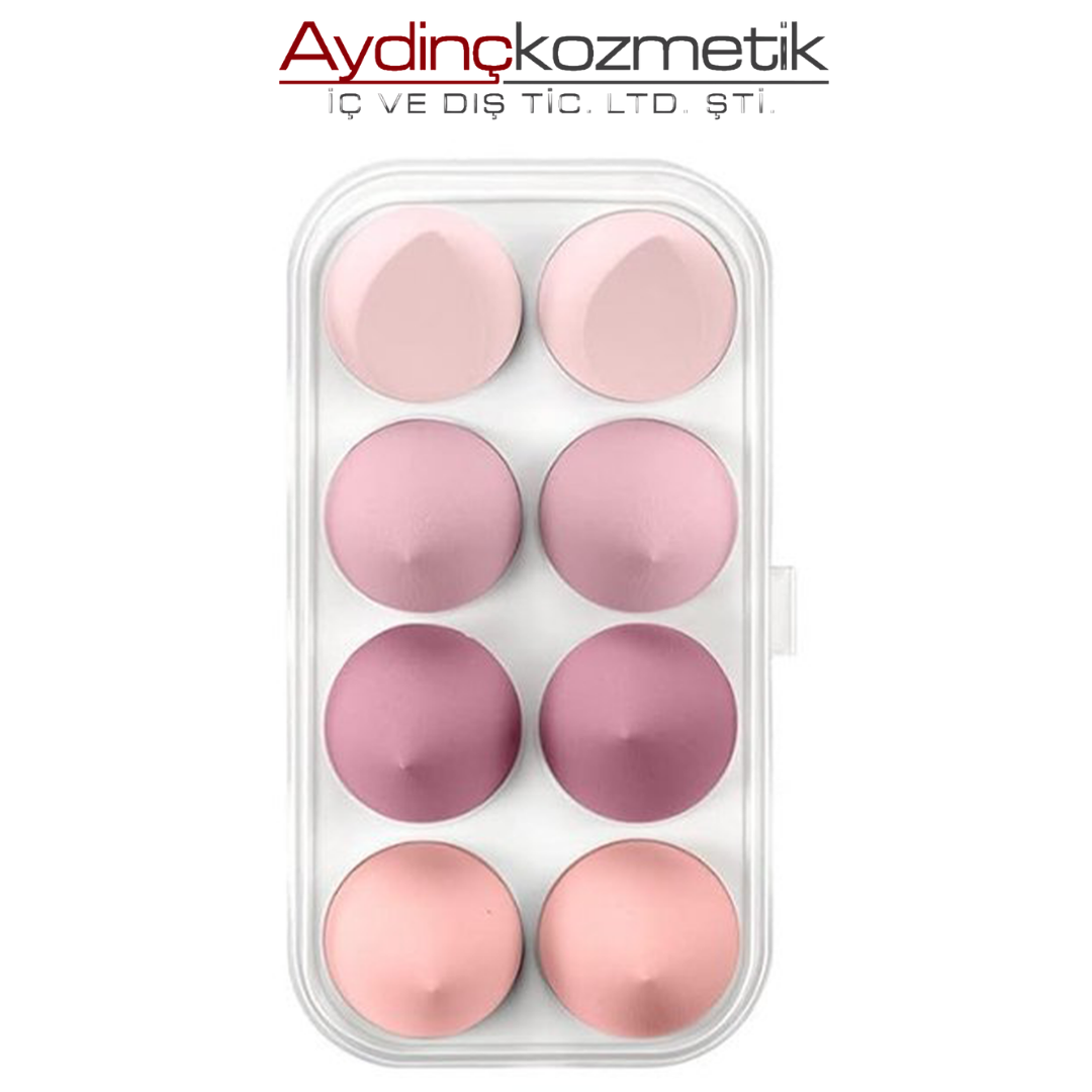 İthal Aksesuar Renkli 8'Li Makyaj Süngeri PAORA-17