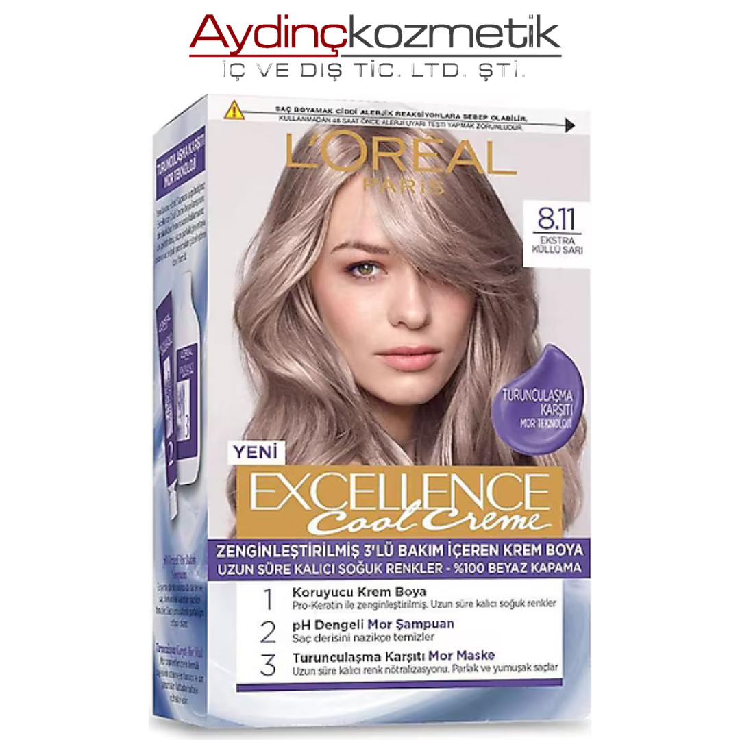 Loreal Excellence  8.11 Ekstra Kullu Sarı 