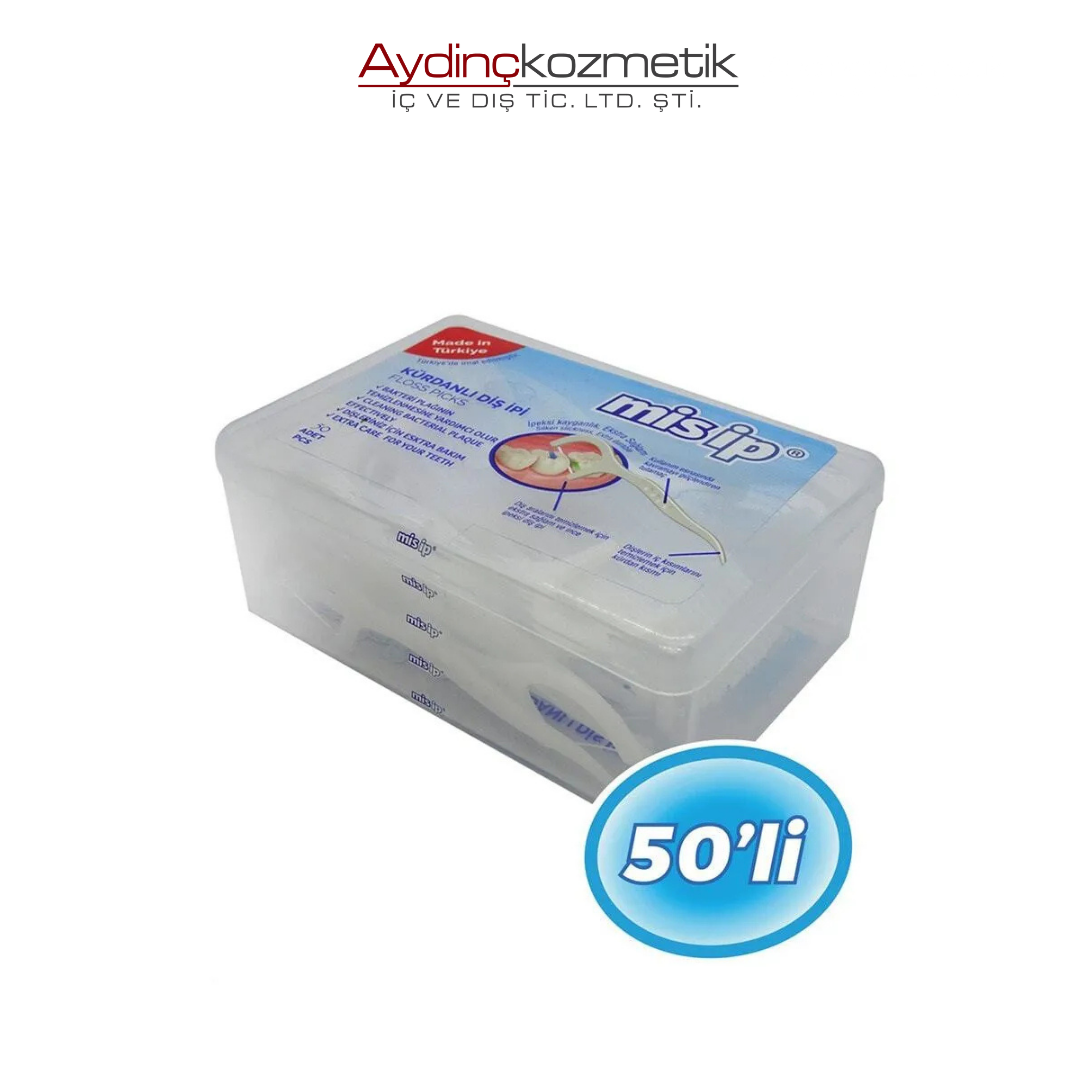 MİS DİŞ İPİ KÜRDANLI 50LI DİKDÖRTGEN 