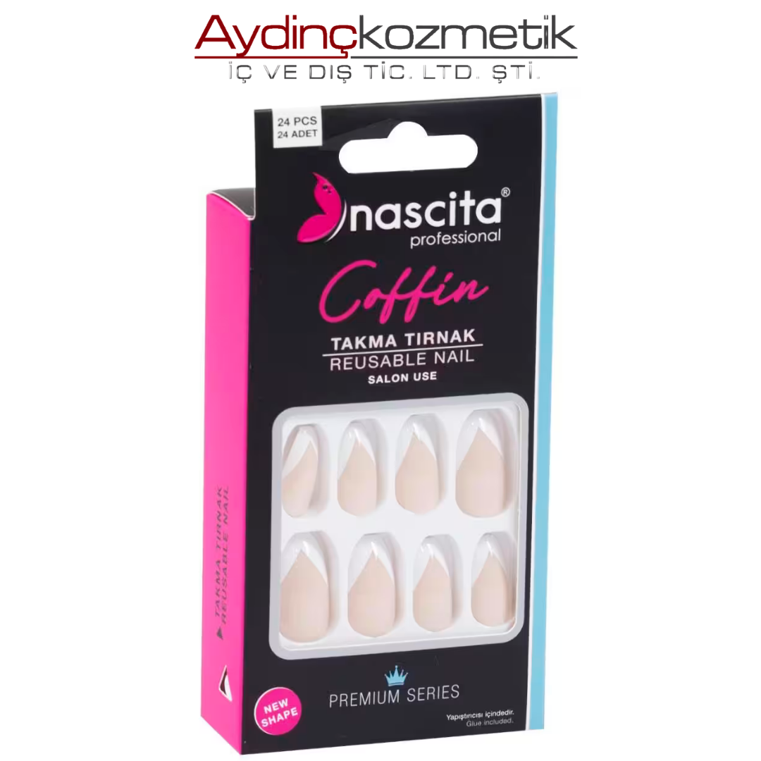 NASCITA- NASNAIL00144 24 LÜ RENKLİ TAKMA TIRNAK CO