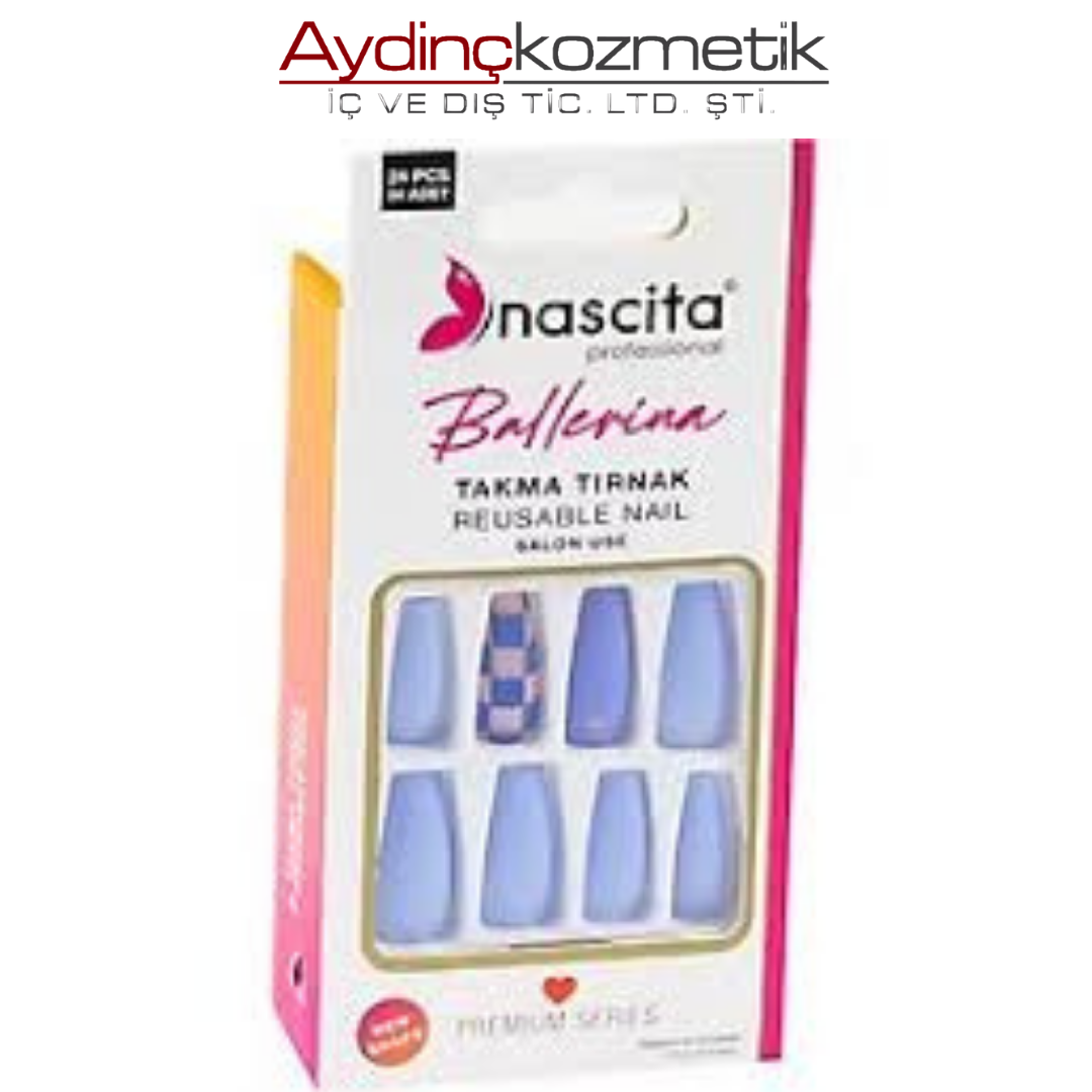 NASCITA- NASNAIL00158 24 LÜ RENKLİ TAKMA TIRNAK BA