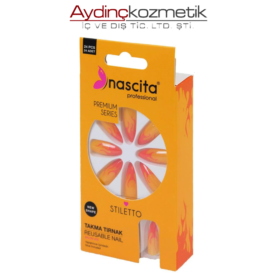 Nascıta- Nasnaıl00185 24 Lü Renkli Takma Tırnak St