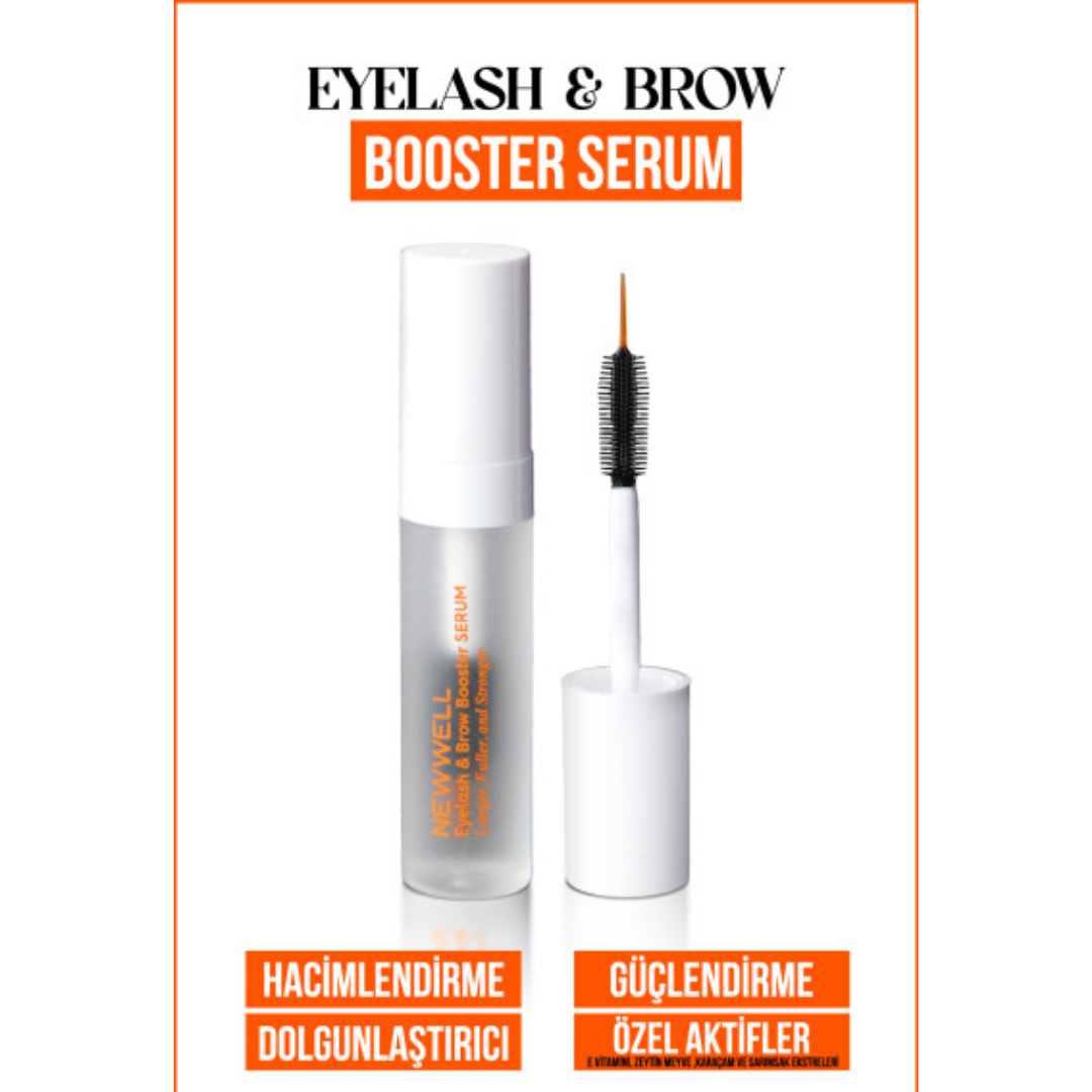 New Well Eyelash&Brow Booster Serum|Kaş ve Kirpik Serumu Güçlendirme Etkili 4.5 gr