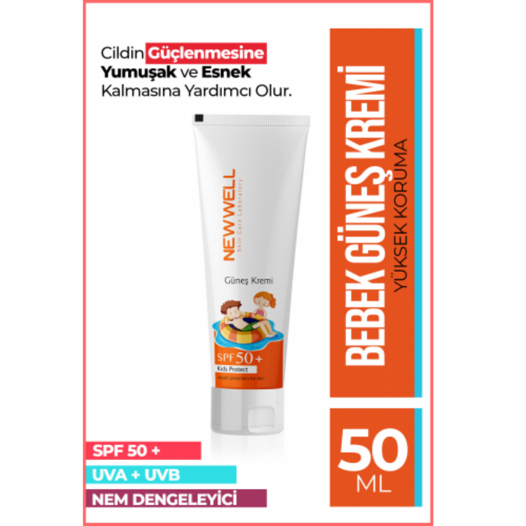 New Well Güneş Koruyucu Çocuk Kremi Spf 50+ 50ml