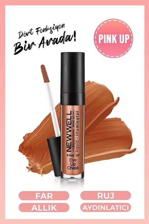 New Well Lıquıd Illumınator Aydınlatıcı Allık 3 in 1 Pink Up