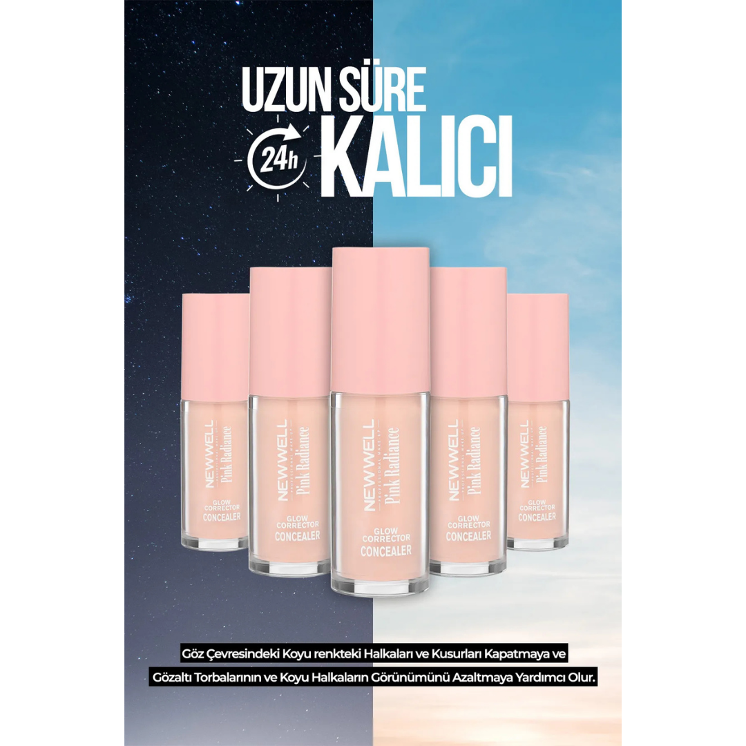 New Well Pink Radiance Glow Corrector Concealer Pembe Işıltılı,Parlaklık,Düzeltici,Kapatıcı 8 GR