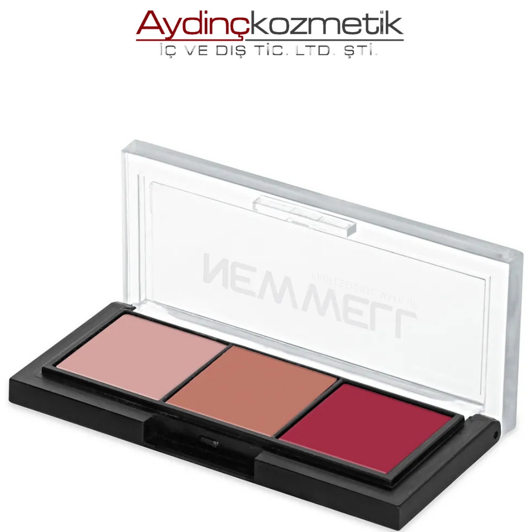 New Well Porcelain Make Up 3lü Far Paleti No02