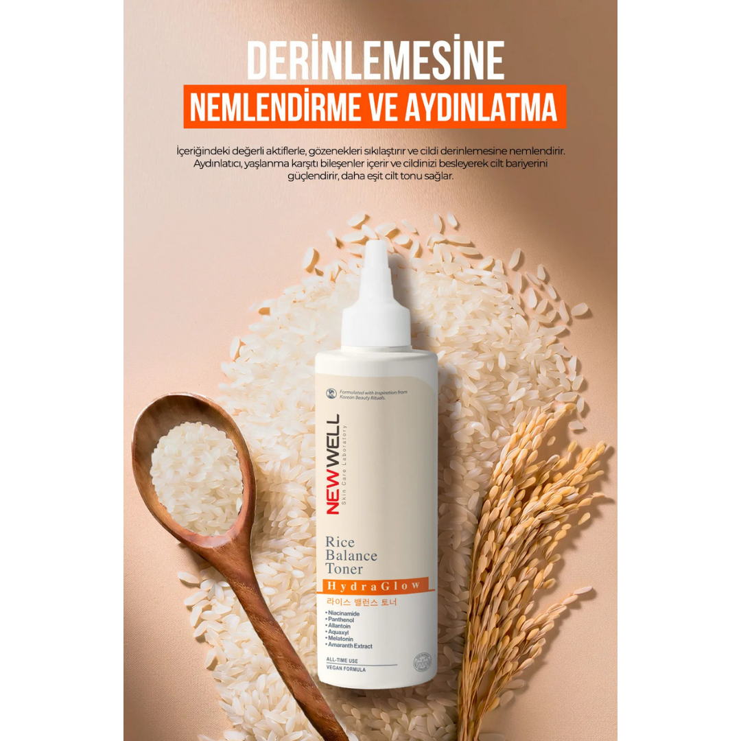 New Well Rice Balance Toner Pirinç Özlü Nemlendirici ve Aydınlatıcı Toner 200 ml