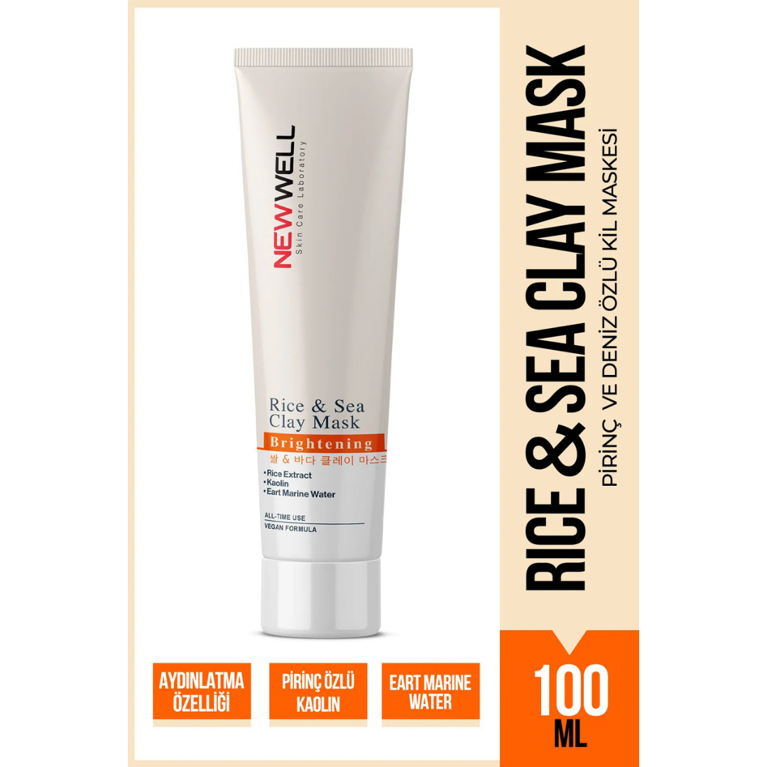 New Well Rice & Sea Clay Mask Pirinç ve Deniz Özlü Kil Maskesi 100 ML