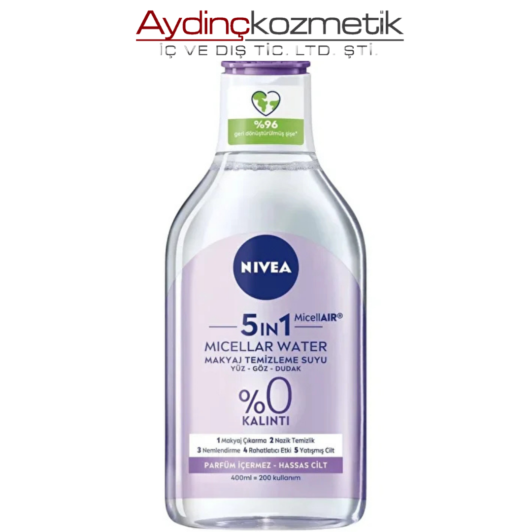 NİVEA MAKYAJ TEMİZLEME SUYU 400ML HASSAS CİLTLER