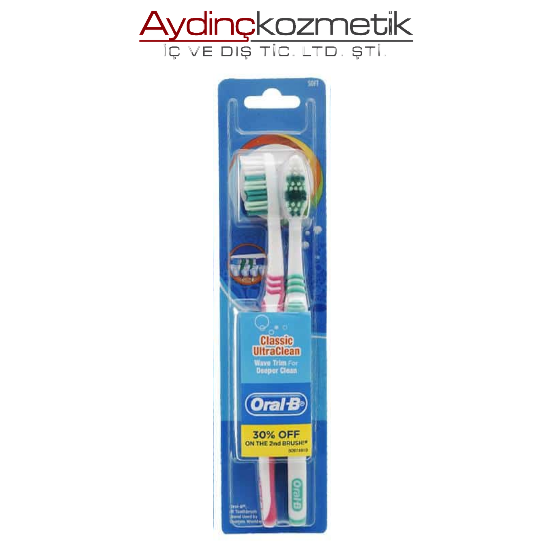 Oral-B Diş Fırçası 1 + 1 Classic Ultra Clean Soft