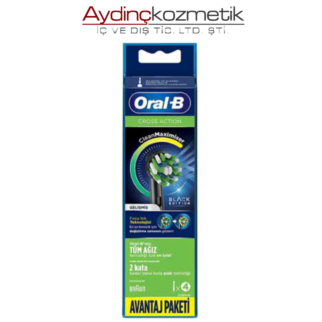 ORAL B DİŞ FIRÇASI YEDEĞİ 4LU CROSS A.SIYAH
