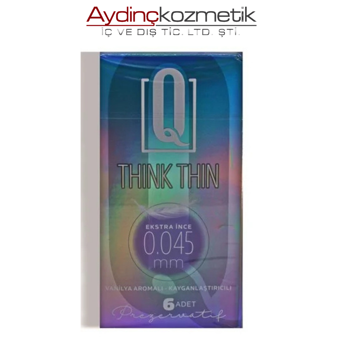 Qliquids Kondom Think Thin 6'lı Extra İnce 0,045 mm